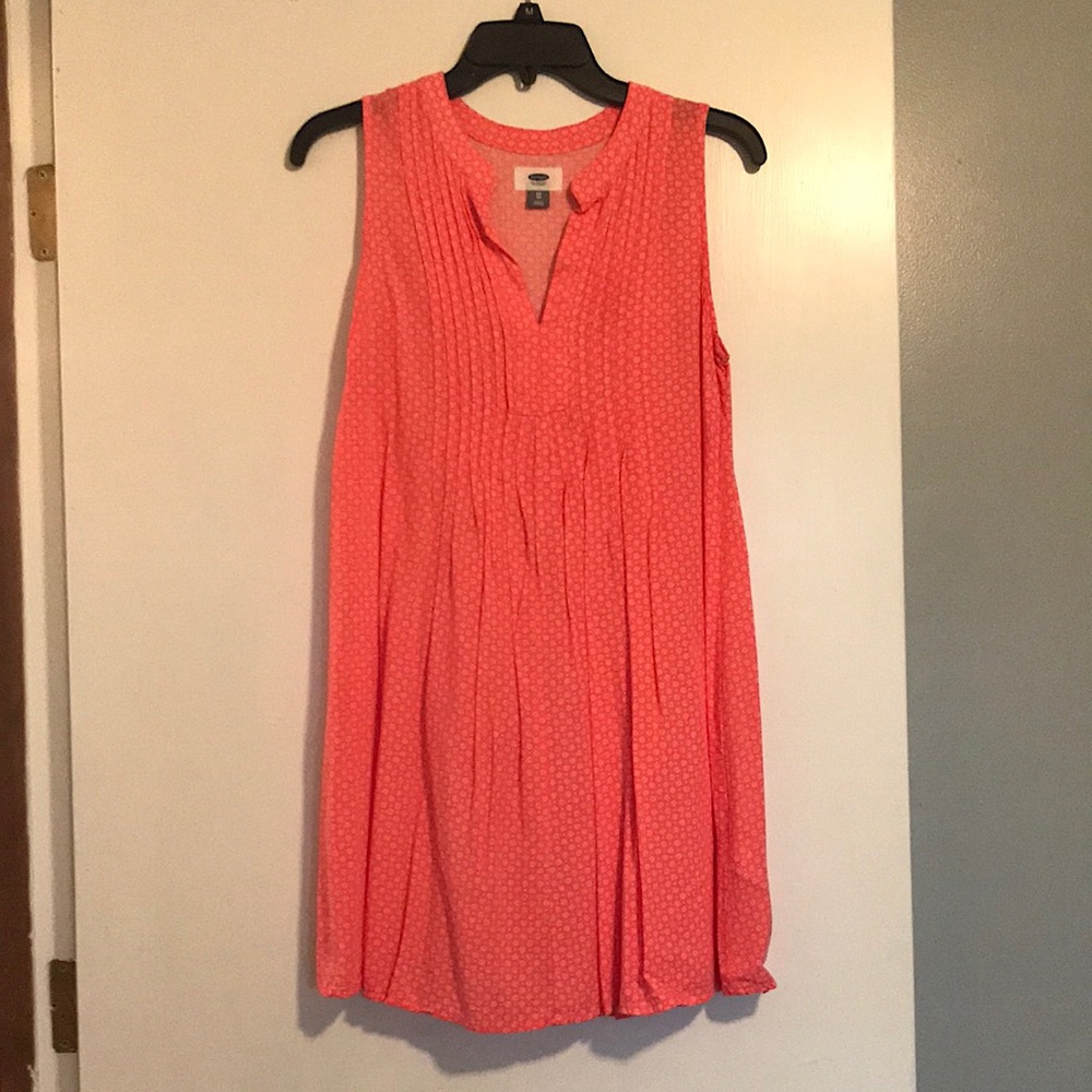 Coral pink above the knee lightweight dress